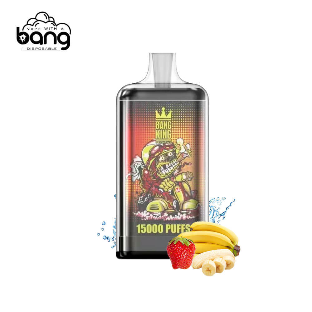 Bang King 15000 Disposable Vape,Strawberry banana vape,Bang King 15000 Puffs,Bang king vapes,bang energy vape