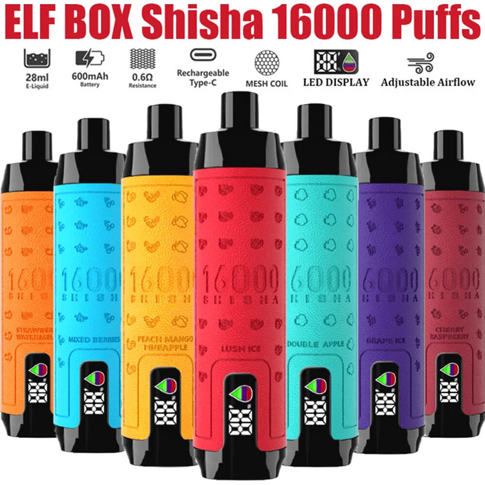 ELF BOX Shisha 16000 Puffs vape,Peach Mango Pineapple vape,elf box vape 16000,vape shops that deliver near me,victory vap arrows