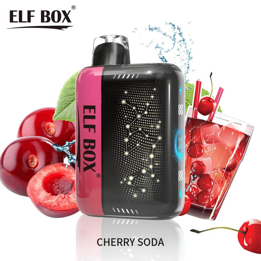 Elf Box 25000 Vape,CHERRY SODA vape,ELF Box Pulse X 25000 25K Puffs Gypsophila Hottest Disposable Vape,pop hit vape