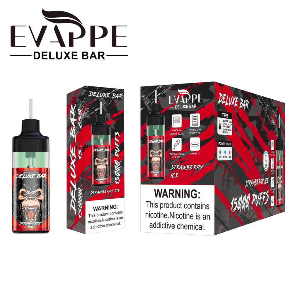 Evappe 15000 puff Vape,Strawberry Ice vape,puffs vape,puff 15k,vape vending machine for sale