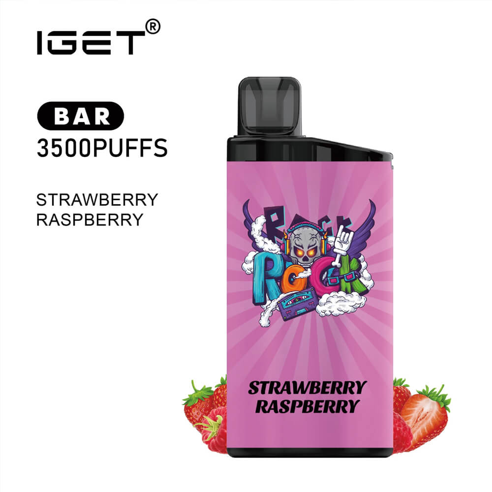 IGET Bar 3500 puffs Vape,strawberry raspberry vape,disposable vape,0mg disposable vape