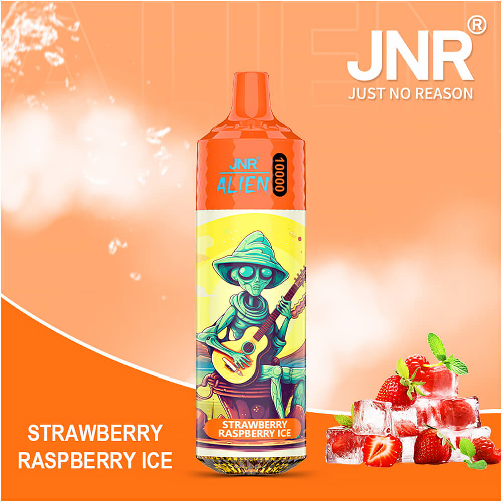 JNR alien vape 10000 puffs,STRAWBERRY RASPBERRY ICE vape,puffs vape,disposable vape,puff jnr alien