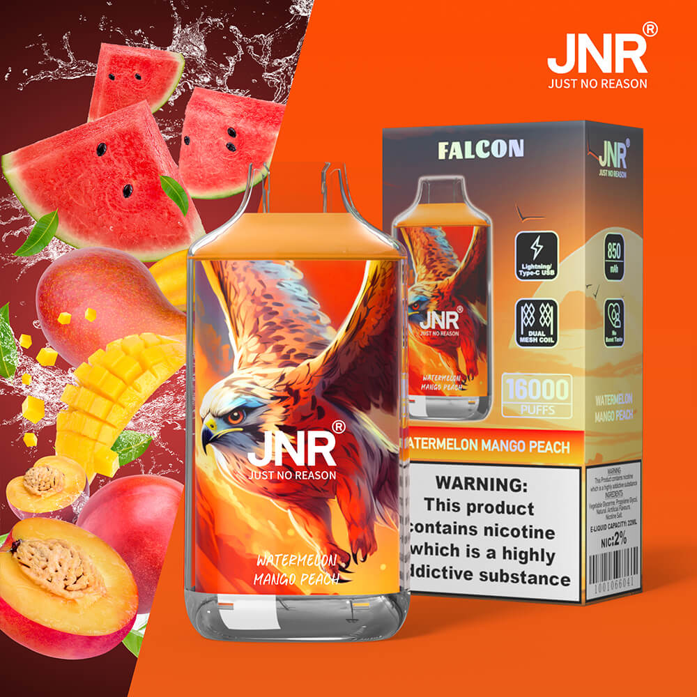 JNR falcon vape 16000 puffs vape,puff jnr falcon 16000,puff jnr 16k,puff jnr falcon,Watermelon Mango Peach vape