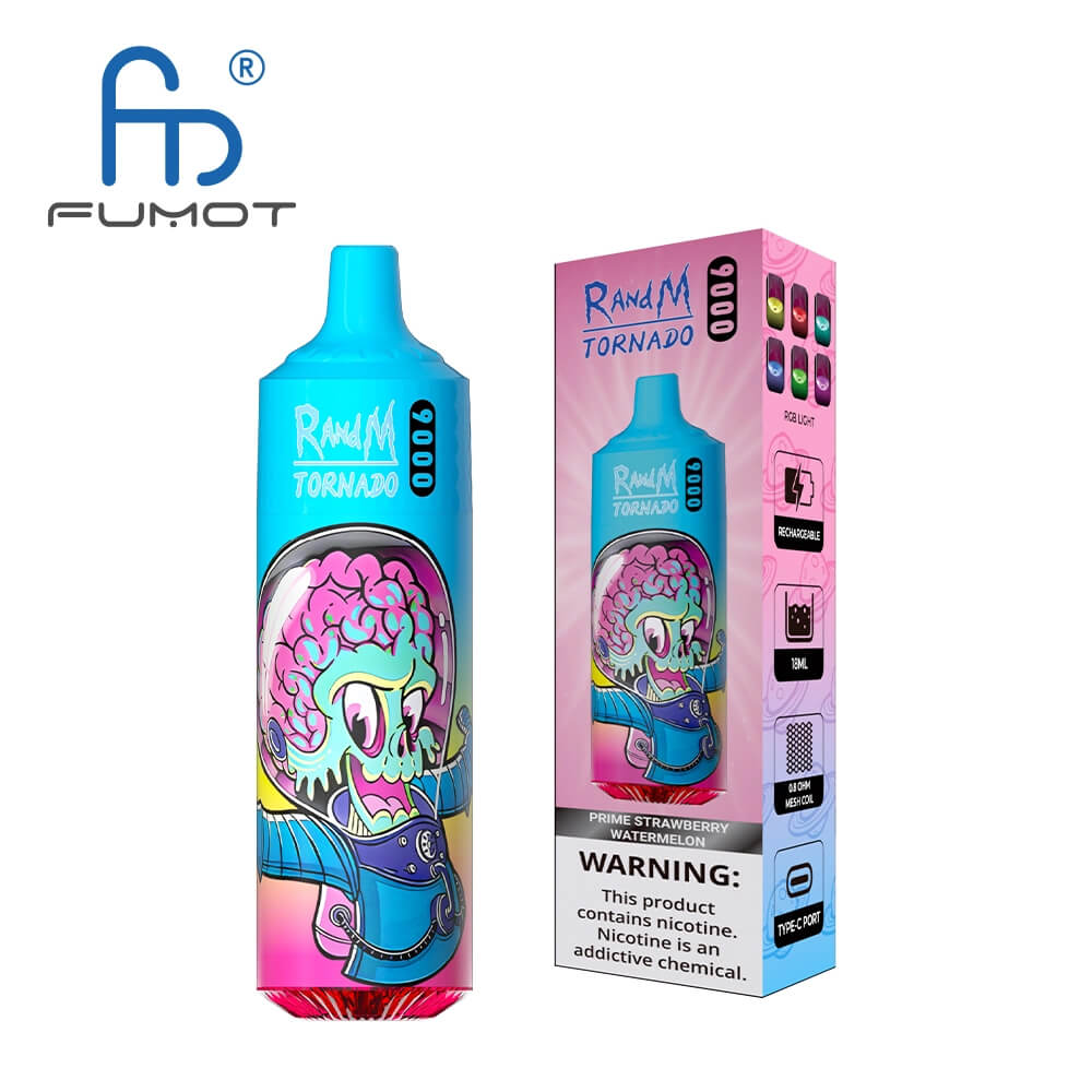 fumot RandM Tornado 9000 puffs Vape,Prime Strawberry Watermelon vape,tornado vape,randm 9000,puff fumot 9000