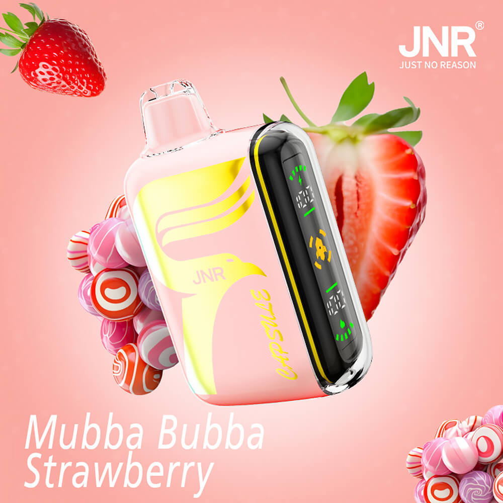 JNR Capsule 15000 Puffs Disposable Vape,puffs vape,jnr vape,Mubba Bubba Strawberry vape,jnr vape