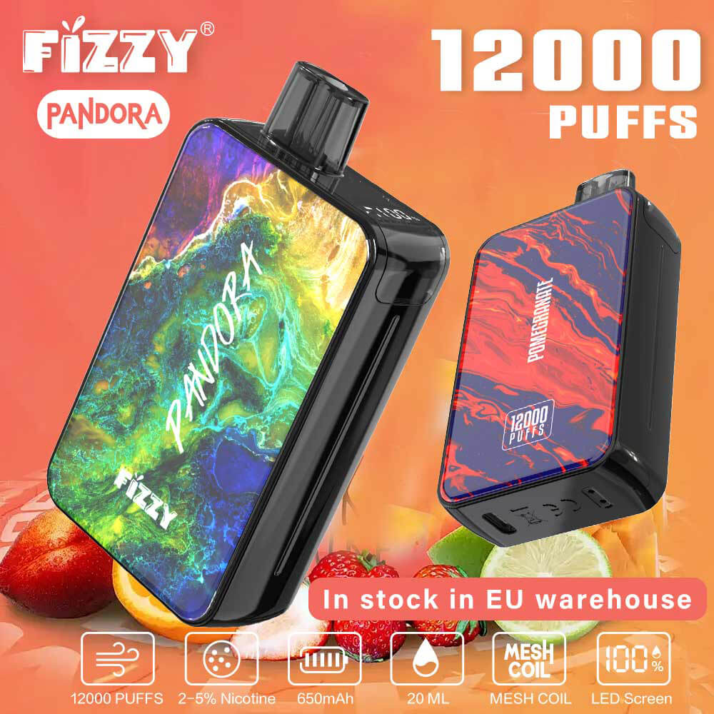 Fizzy Pandora 12000 Puffs Disposable Vape,puffs vape,puff 12k,how to make a disposable vape work after it dies
