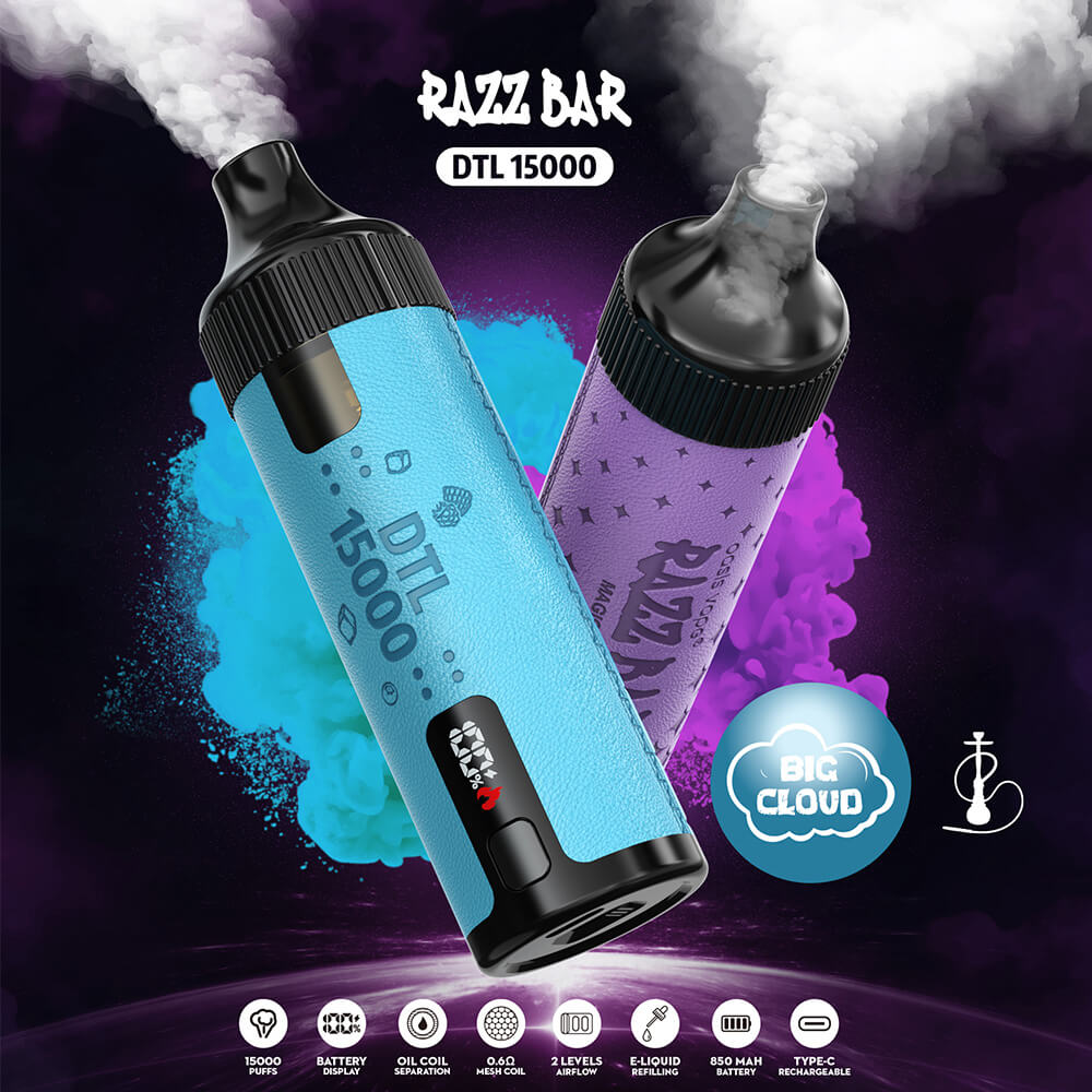 Razz Bar DTL 15000 Puffs vape,Disposable Vape,just puff vape,puff vapes,vape and go coupon