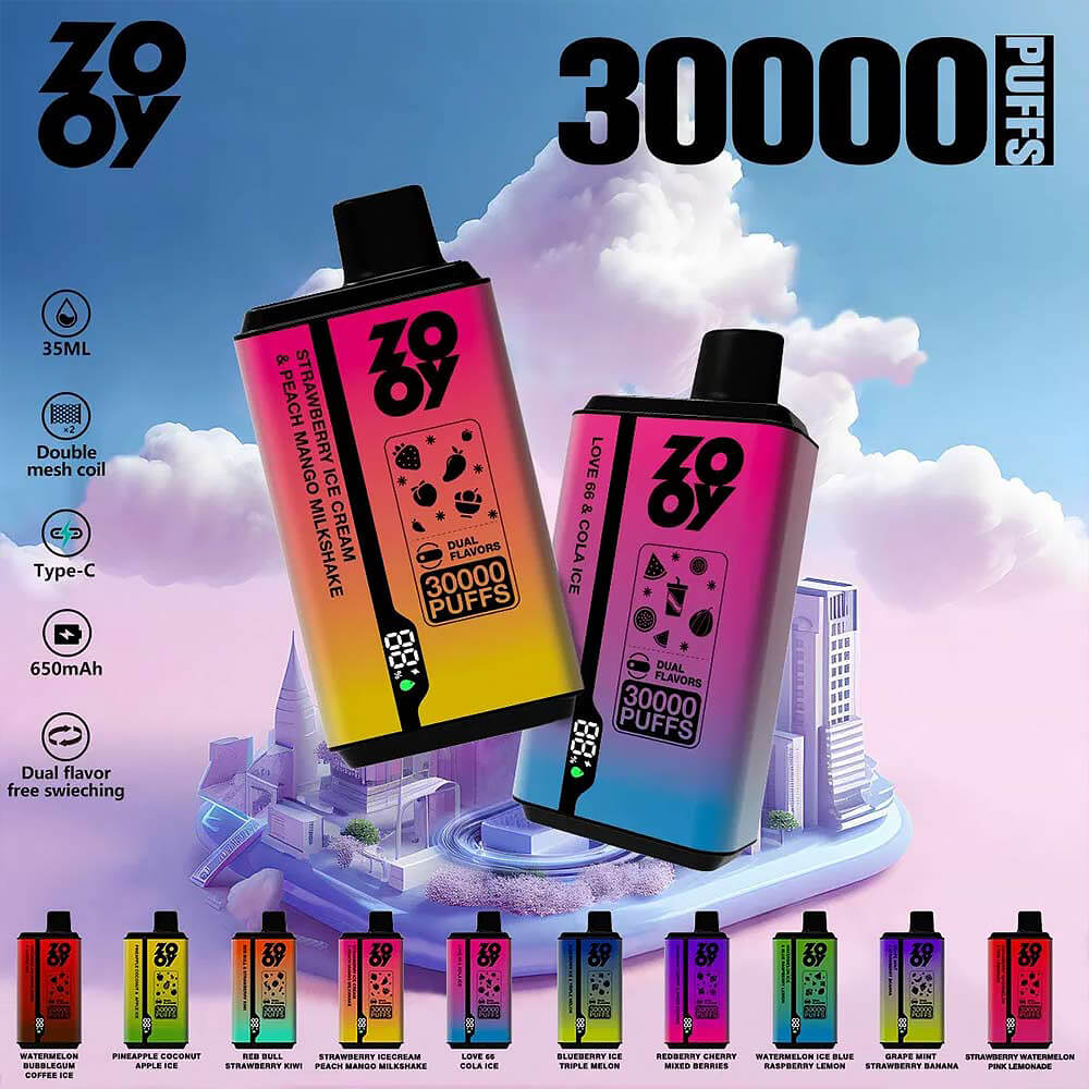 Zooy twins 30000 puffs vape,strawberry icecream,empty disposable vape pen