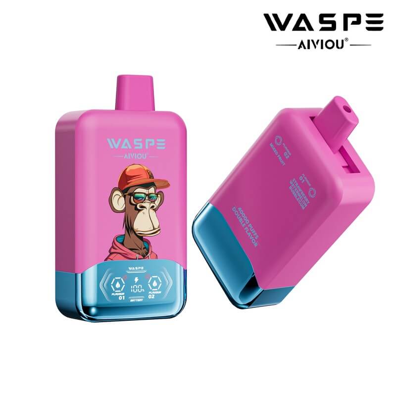 Waspe Double Flavor 40000 Puffs Disposable Vape with LCD Display - 12 Delicious Flavors