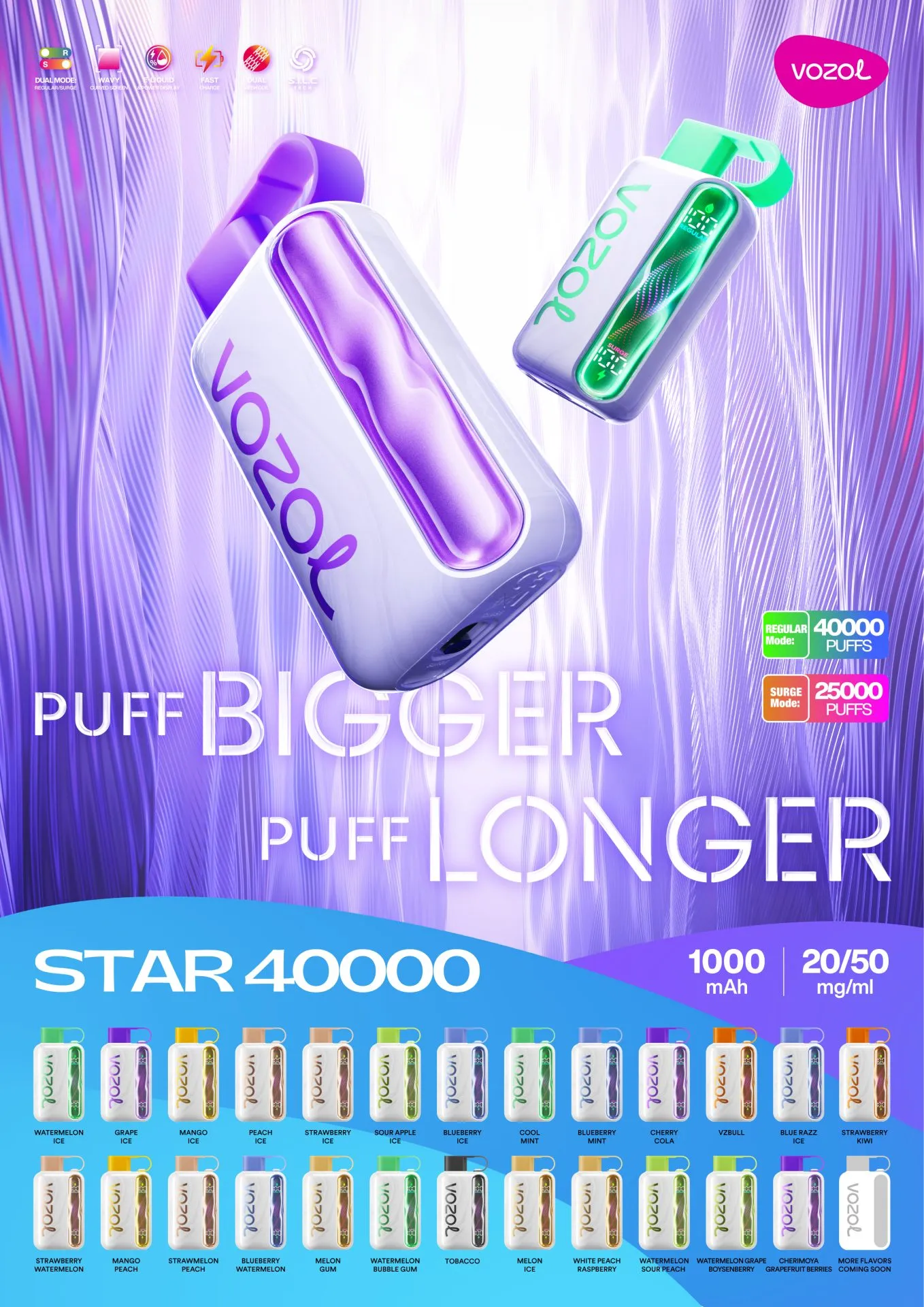 Vozol Star 40,000 Puff 40K Disposable Vape Wholesale